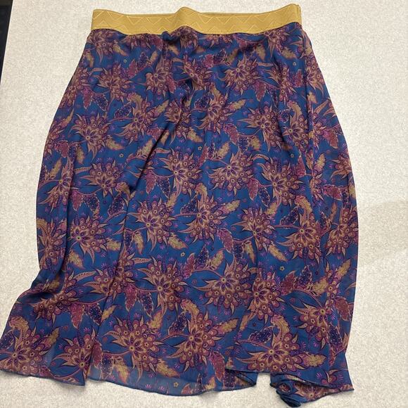 LuLaRoe Women's Midi Skirt XL Floral Pattern Pull On - Picture 1 of 4
